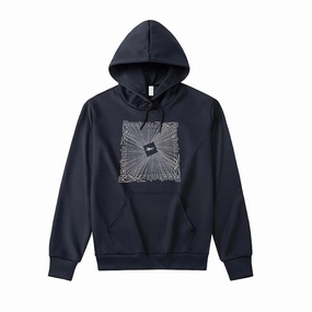 Ribbed collar Reebook Navy Blue Hoodie