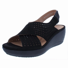 Street Art Reedly Womens Perforated Open Toe Wedge Sandals