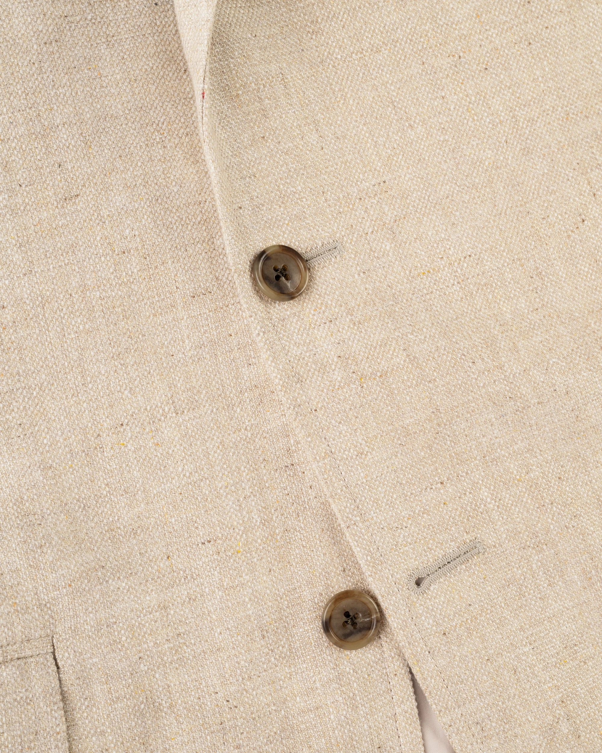 Flattering wear Made-in-Canada Solid Light Tan Silk/Wool Sport Coat
