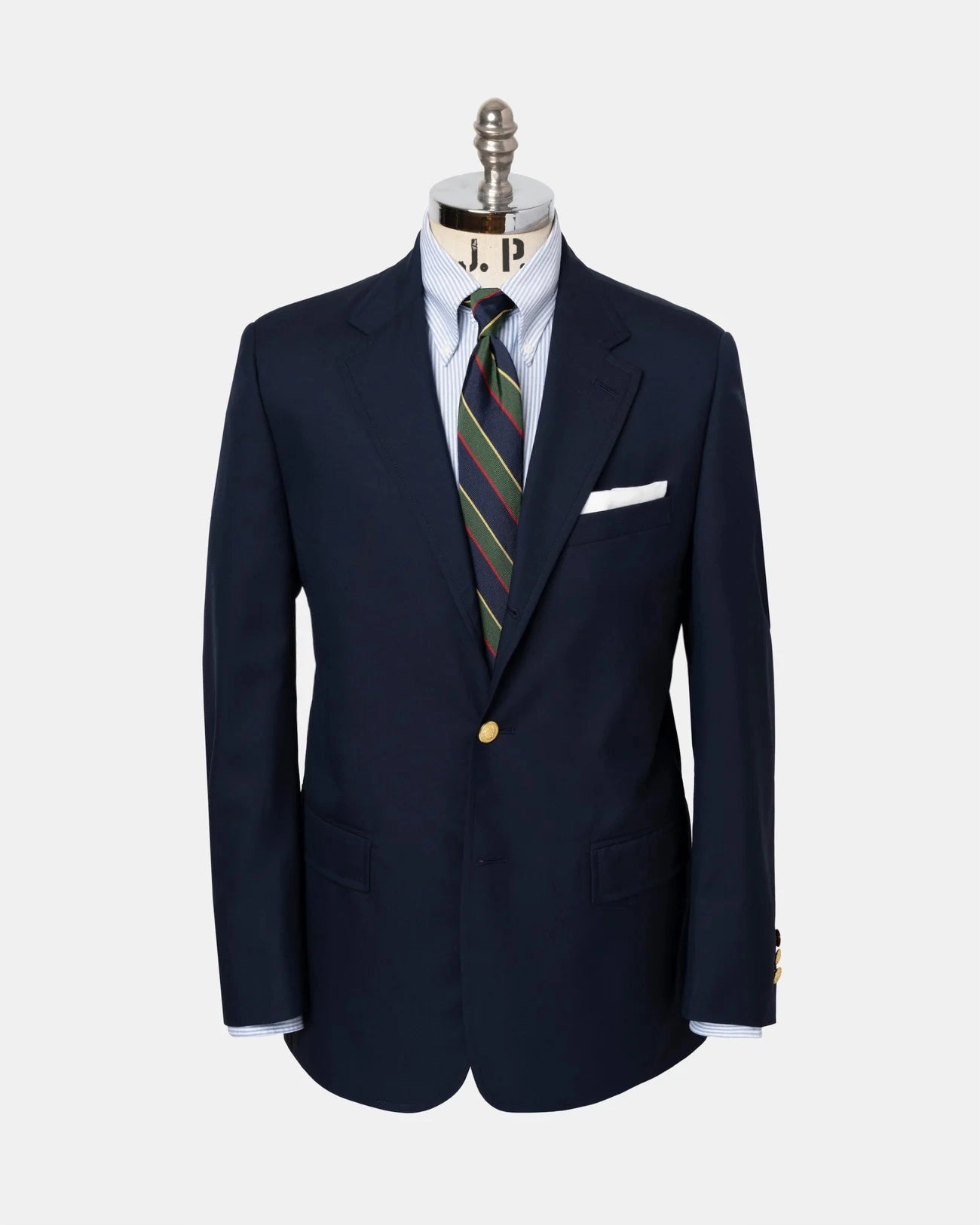 Made-in-Canada Solid Navy Tropical Weight Wool Blazer Adaptive Fit Technology