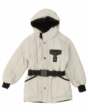 REFRIGIWEAR Boys Hooded Raincoat 5-6 Years White Polyamide muted shades