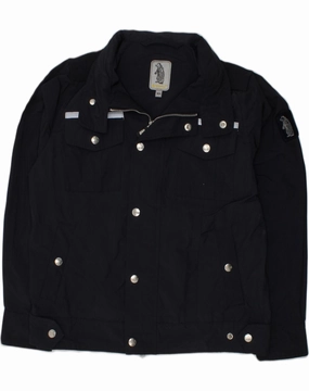 Create REFRIGUE Boys Hooded Bomber Jacket 9-10 Years Navy Blue Polyester