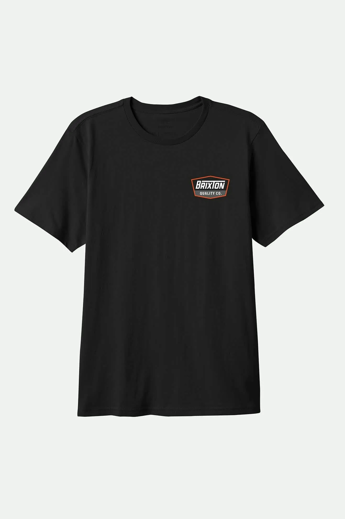 Heather Jersey Material Effortless Fashion Regal S/S Standard T-Shirt - Black/Classic Orange/White