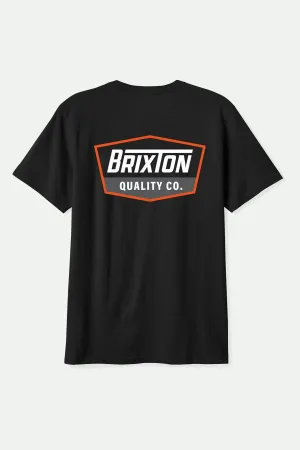 Regal S/S Standard T-Shirt - Black/Classic Orange/White Chic Casual Wear Functional Comfort