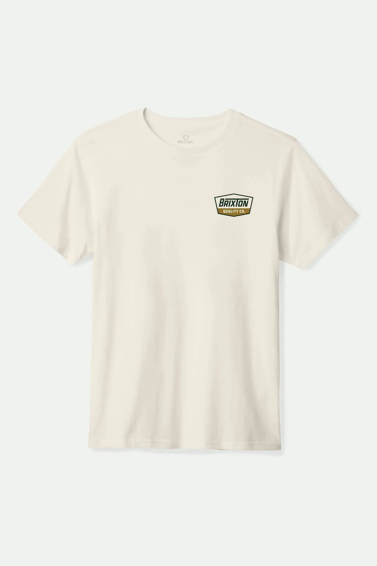 Business Meeting DurableStitching Regal S/S Standard T-Shirt - Cream/Dark Green/Metal Bronze