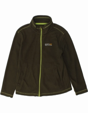 Stain Resistant REGATTA Boys Fleece Jacket 5-6 Years Green Polyester