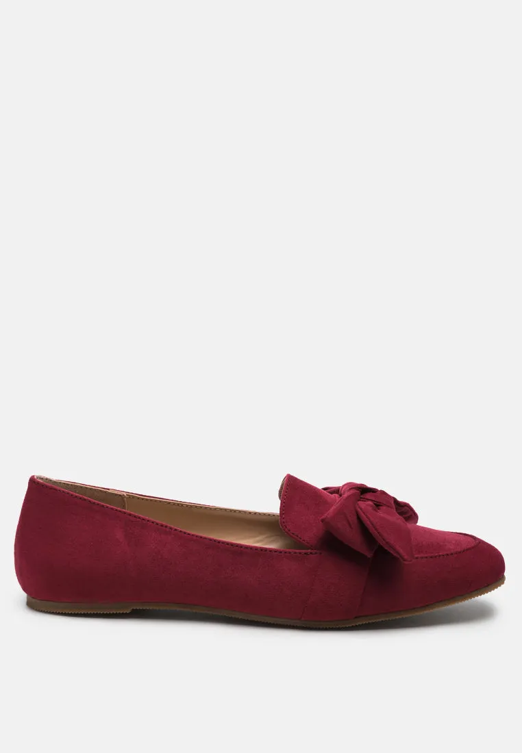 Non-Slip Outsole pecan pie casual walking bow loafers