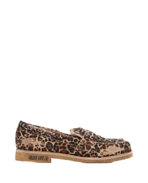 Minimal Outfit Dress Friendly Jerry Leopard Print Horsy Leather Loafers