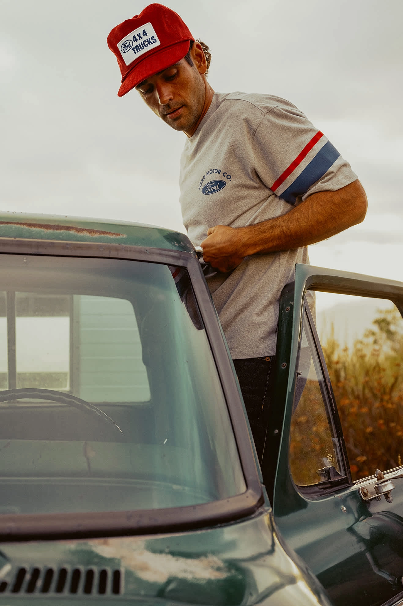 Ford Truck Country Jersey - Heather Grey Smooth Neckline Moisture Management Technology