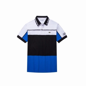 Male Lacoste Regular Fit Colorblock Cotton Piqu?? Polo Blue Layered Shoulder Design