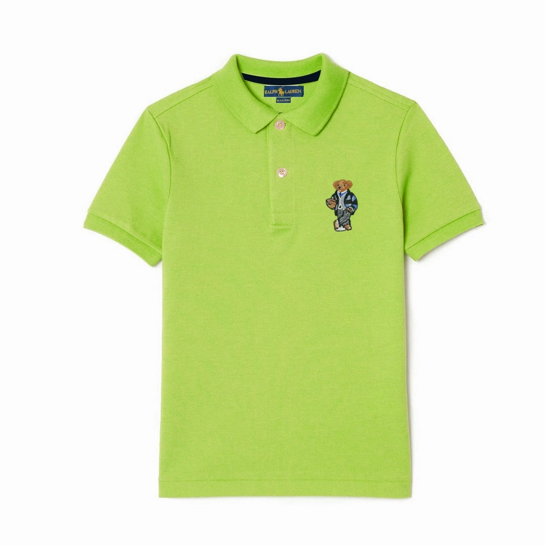 Seam Free Edging Ralph Lauren Bear Polo In Green