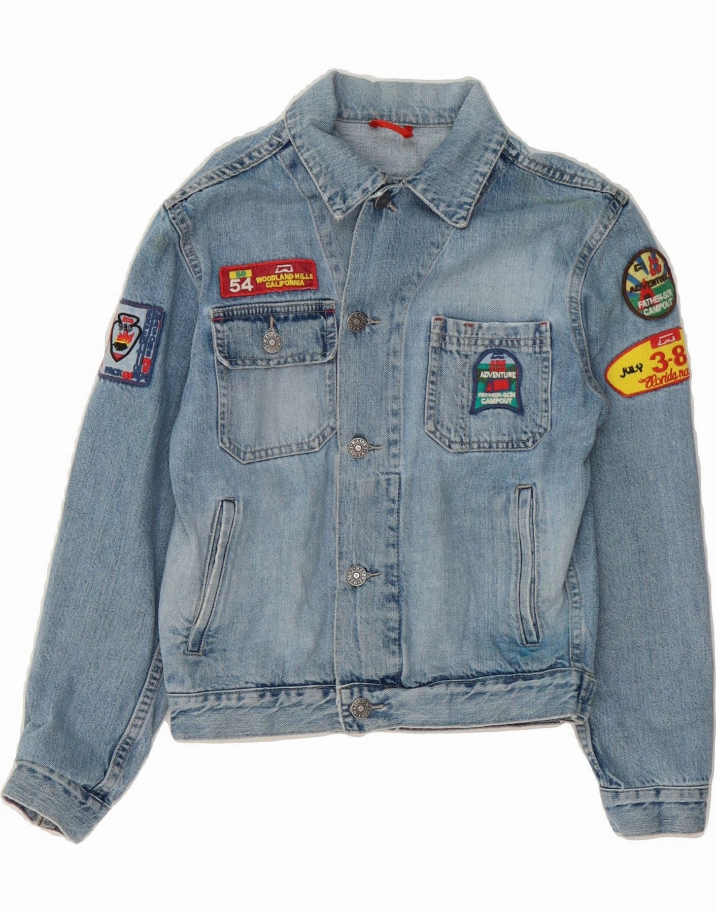 MASON'S Boys Denim Jacket 10-11 Years Blue Dance Double Layered Insulation