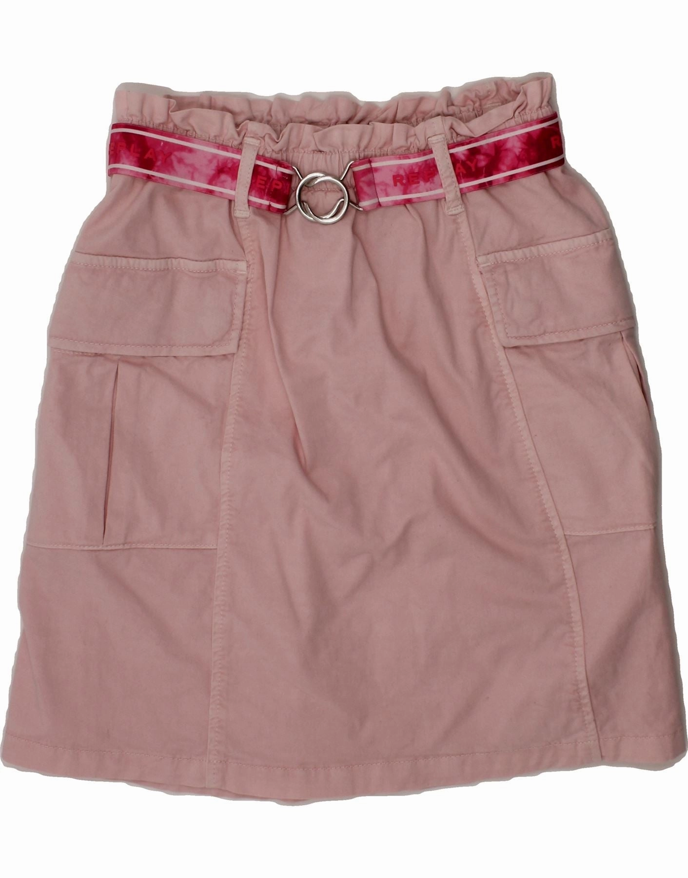 Sage Detail Versatile Wearable REPLAY Girls Cargo Skirt 11-12 Years W24  Pink Cotton