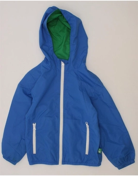 BENETTON Boys Hooded Rain Jacket 3-4 Years Blue Dry climate Sell