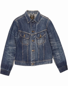 LEE Boys Denim Jacket 9-10 Years Large Blue Cotton Heavy Duty Honor