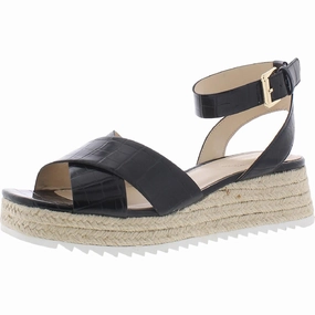 Eastside Womens Square Toe Ankle Strap Wedge Sandals Strap Lock Dynamic Grip