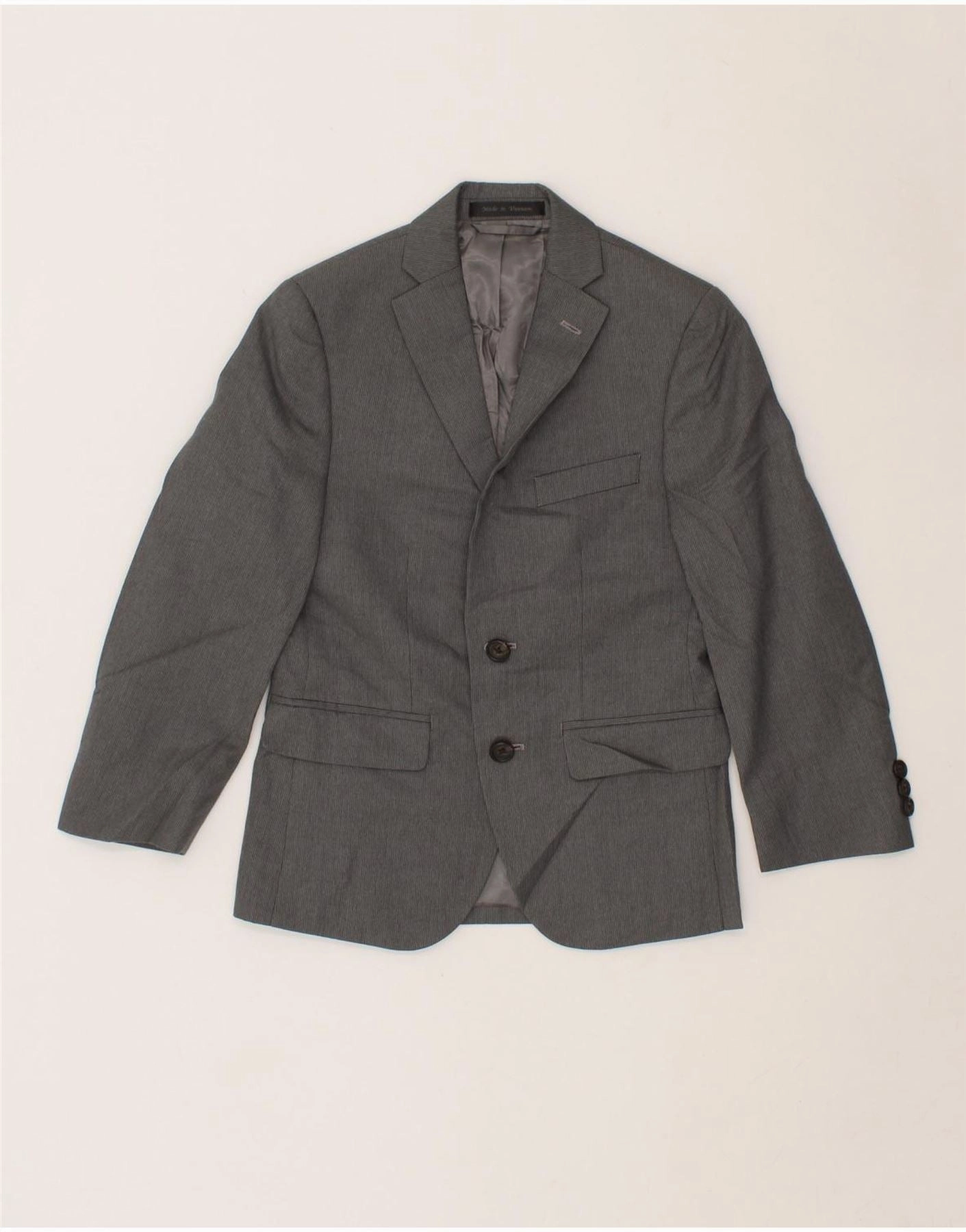 RALPH LAUREN Boys 2 Button Blazer Jacket 4-5 Years Grey Ultra Thin Insulation