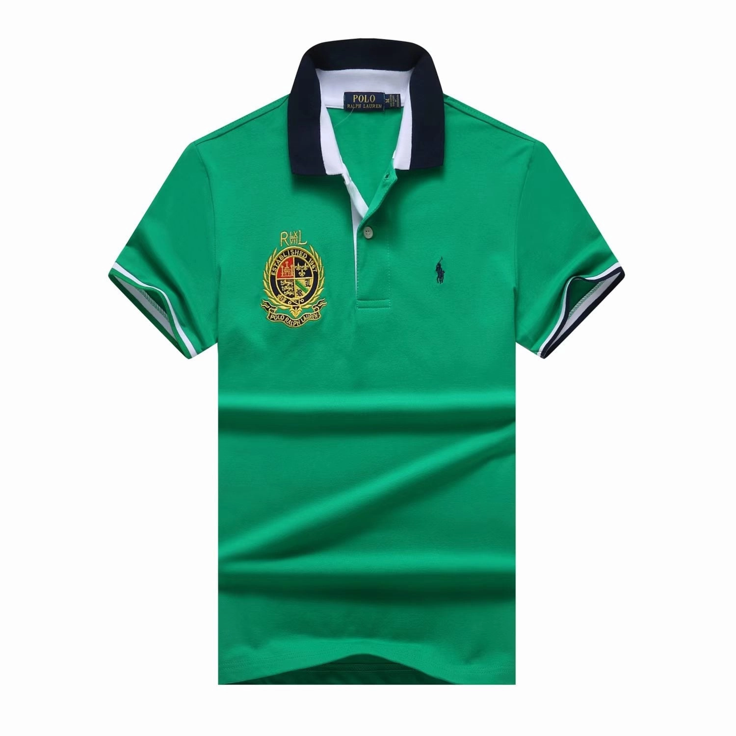 Active Trend Ralph Lauren  Custom Slim Fit Crest Small Pony Short Sleeve Polo Shirt in Green