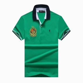 Active Trend Ralph Lauren  Custom Slim Fit Crest Small Pony Short Sleeve Polo Shirt in Green