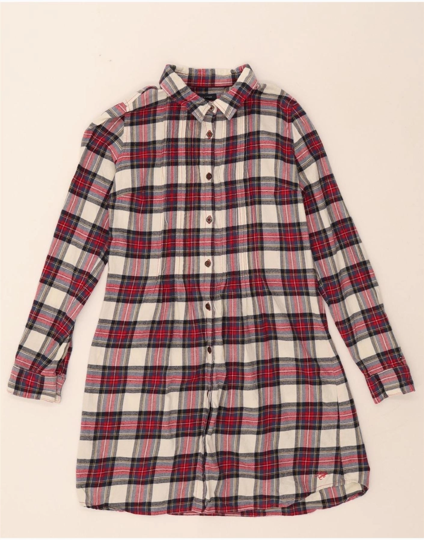 Timeless elegance TOMMY HILFIGER Girls Shirt Dress 13-14 Years Red Check Cotton