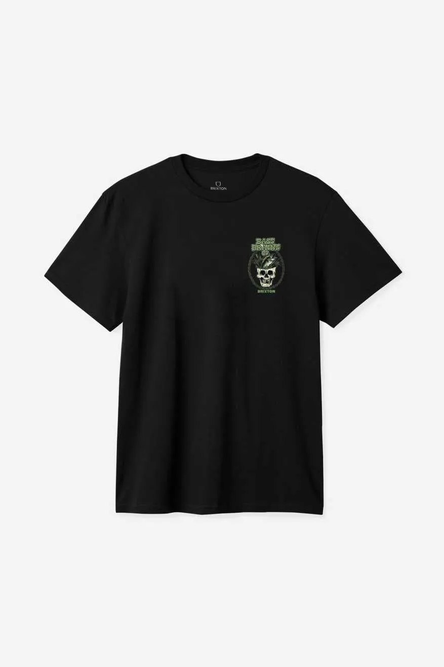 High-End Quality Bass Brains Skull S/S Standard T-Shirt - Black