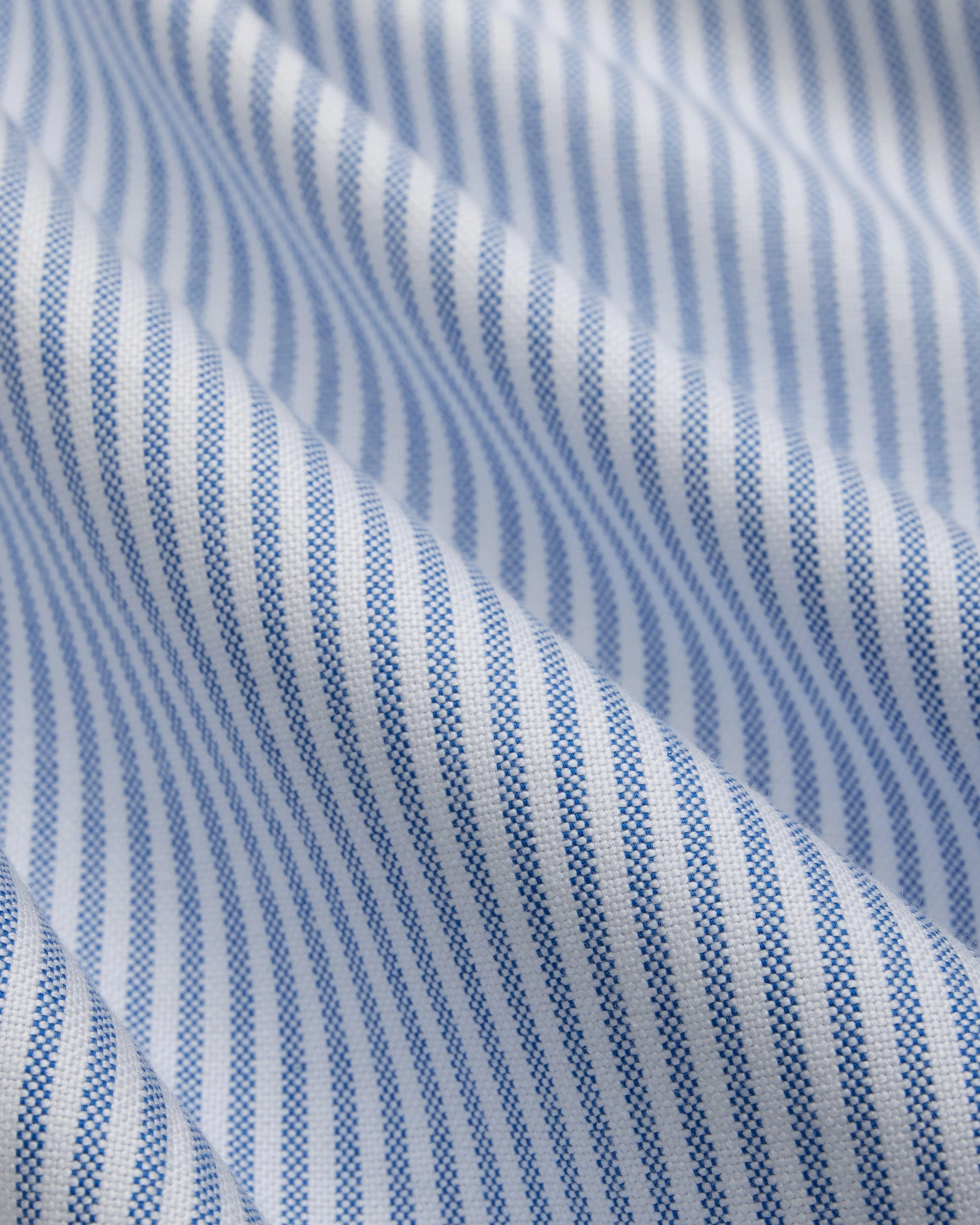 Non-Iron Made-in-USA Blue University Stripe Oxford Cloth Shirt - Regular Fit