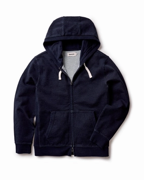 Fearlessness The Apres Zip Hoodie in Rinsed Indigo Terry
