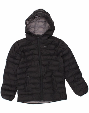 cruelty - free MOUNTAIN WAREHOUSE Boys Hooded Padded Jacket 8-9 Years Black Polyester