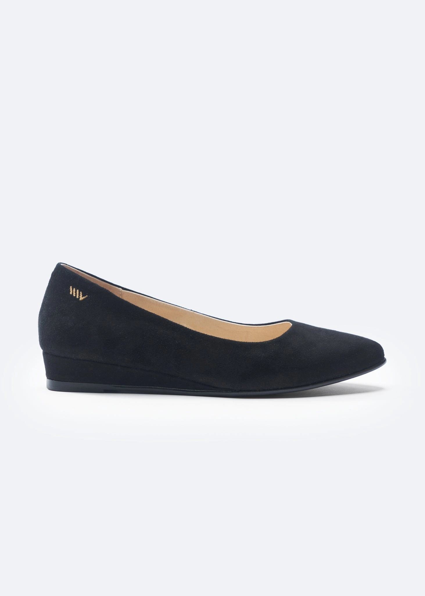 Roma Suede Flats Label Look Smooth Shift