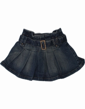 High low hem Dreamy Drape MISS BLUMARINE Girls Denim Skirt 3-4 Years W20 Blue Cotton