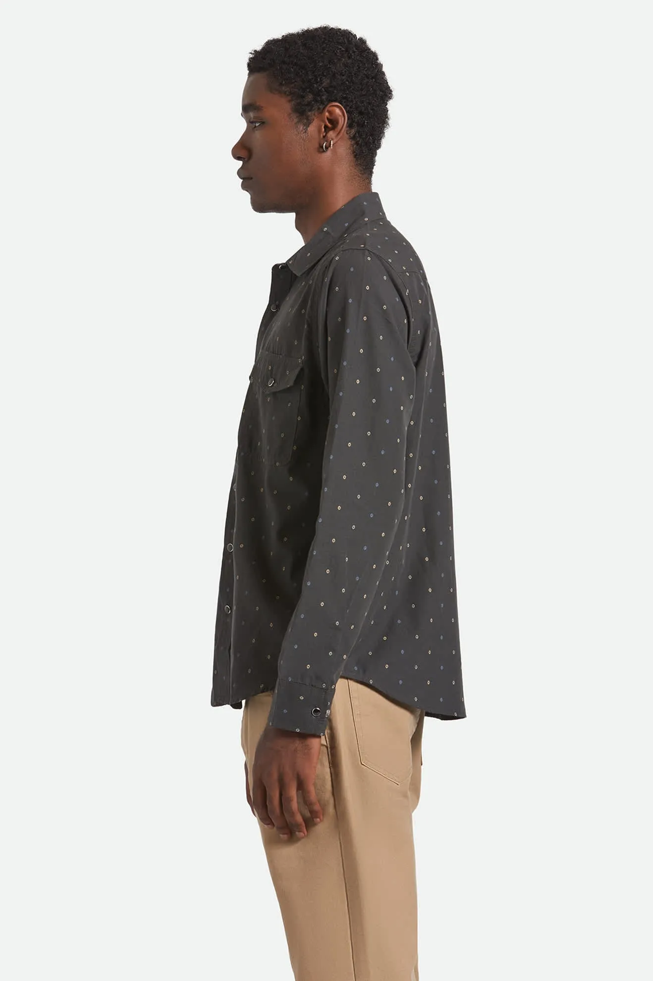 Wayne Western L/S Shirt - Asphalt Black Quick Release Placket