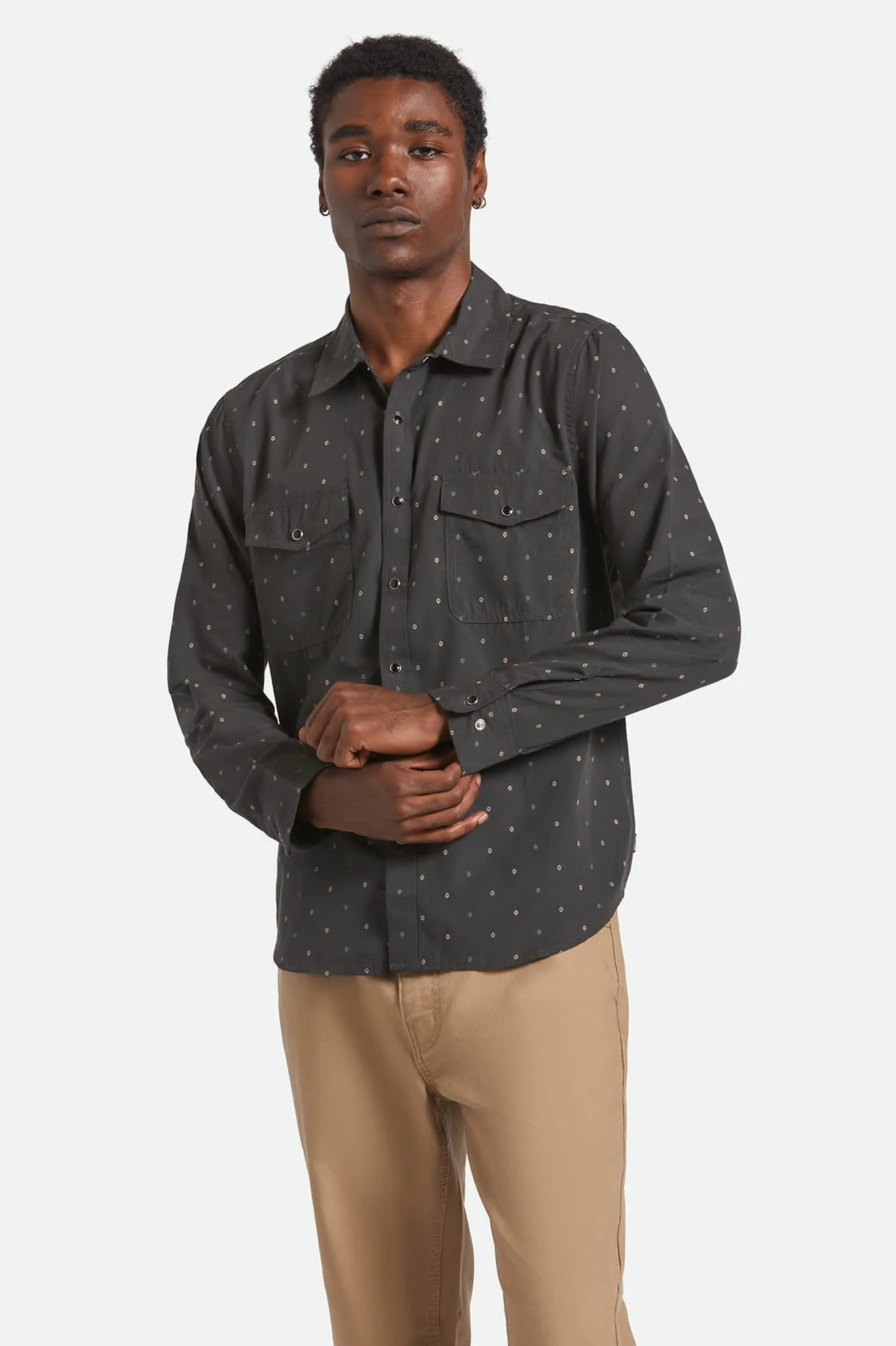 Wayne Western L/S Shirt - Asphalt Black Unisex Design