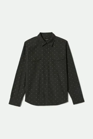 Modern Fit vacation wear Wayne Western L/S Shirt - Asphalt Black