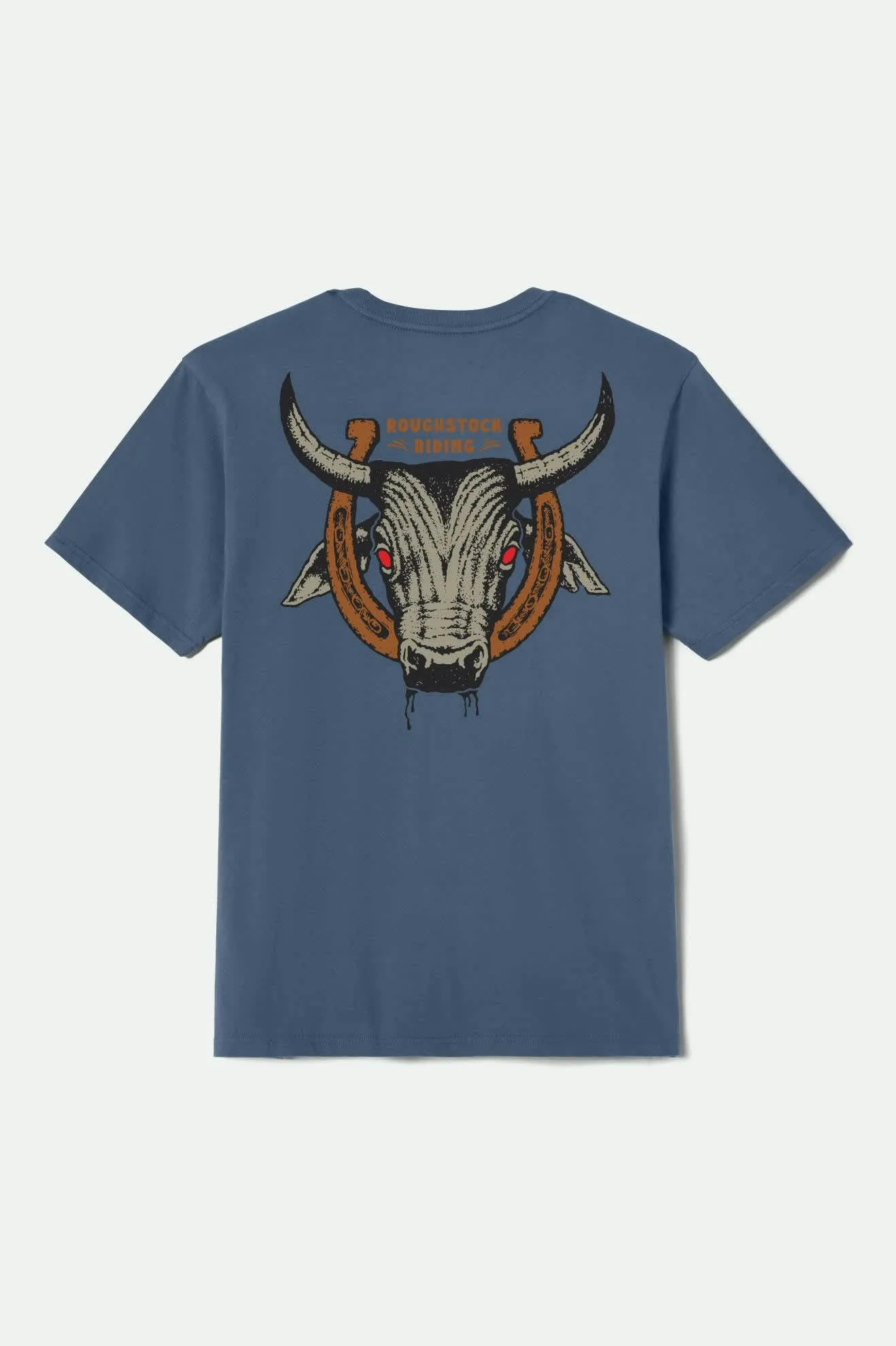Breathable Cotton Fabric Leisure Casual Roughstock S/S Standard T-Shirt - Harbor Blue