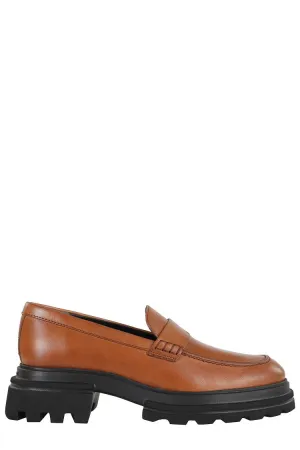 Round Toe Brown Leather Moccasin With Soft Insole And Eva Sole Fashionable Shoes Travel Outfit