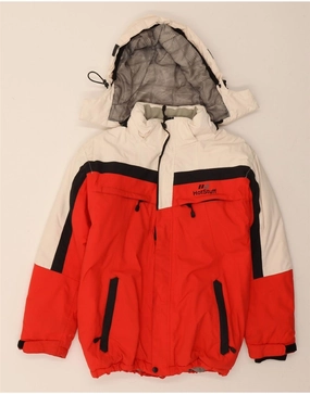 Core Warmth HOT STUFF Boys Hooded Windbreaker Jacket 11-12 Years Red Colourblock Nylon