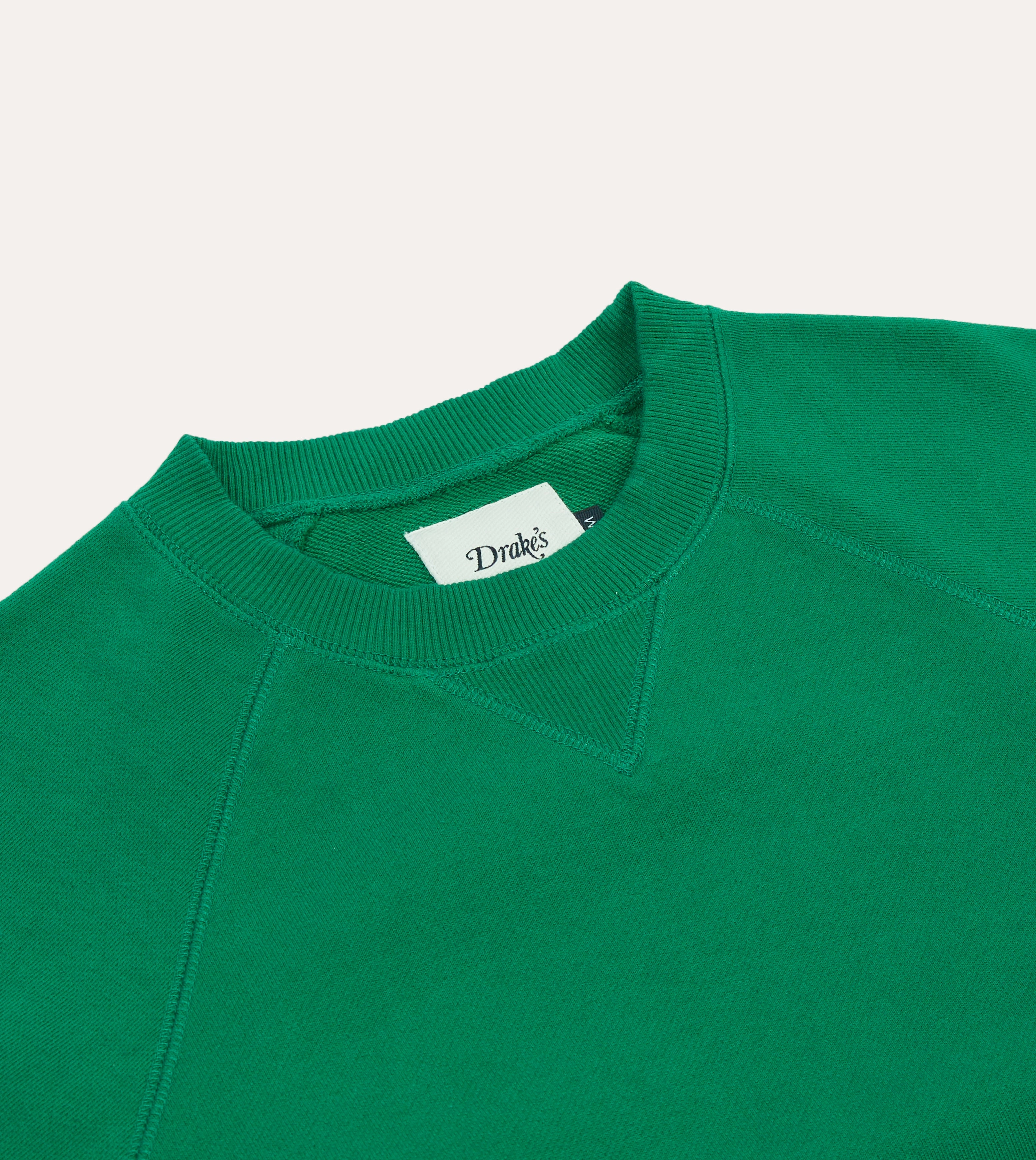 zippered Green Cotton Cashmere Sweatshirt