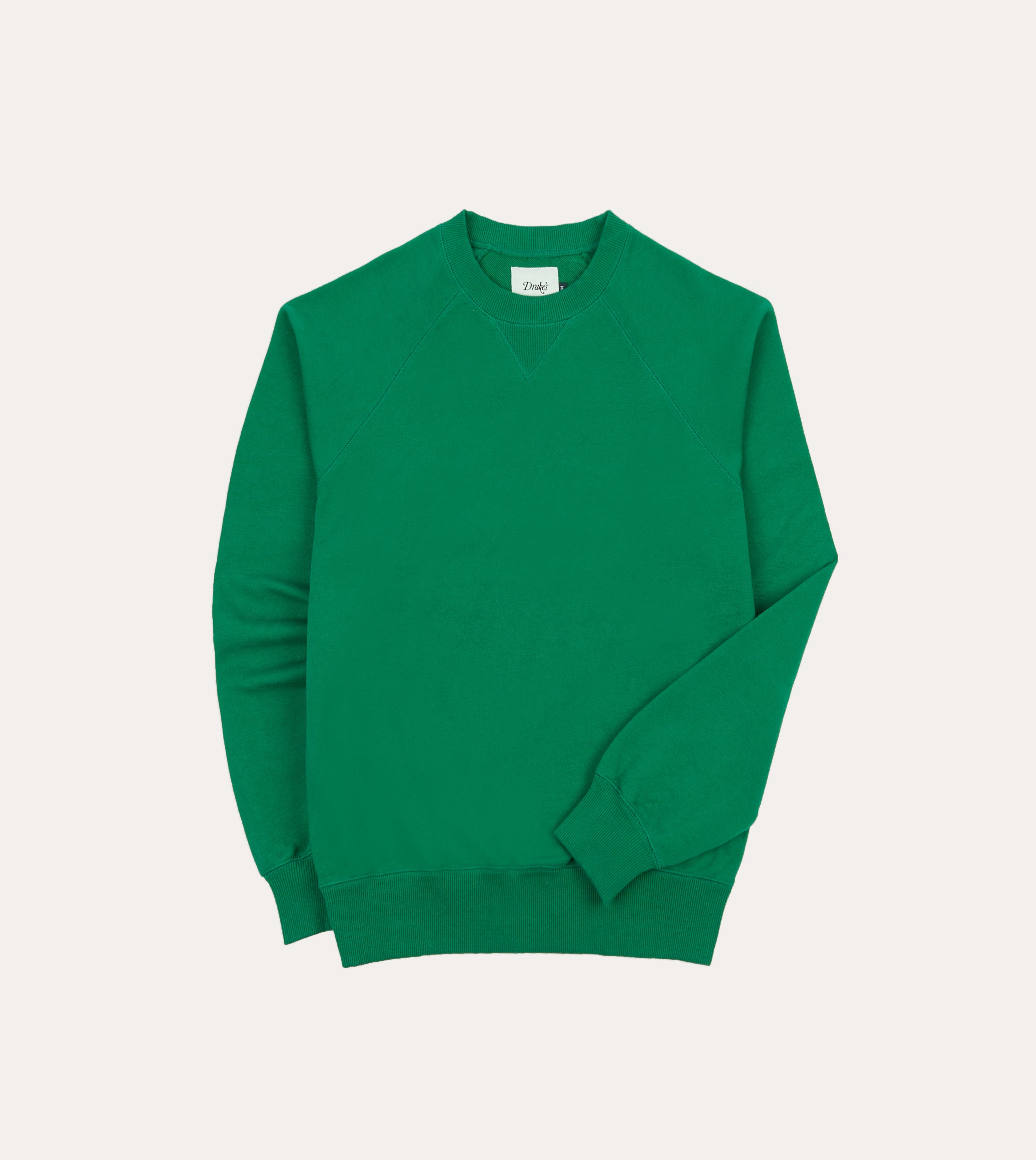 Green Cotton Cashmere Sweatshirt Soft Fabric Relaxing Wear