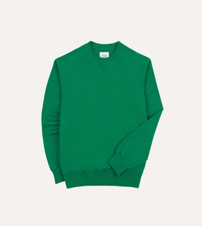 Green Cotton Cashmere Sweatshirt Soft Fabric Relaxing Wear