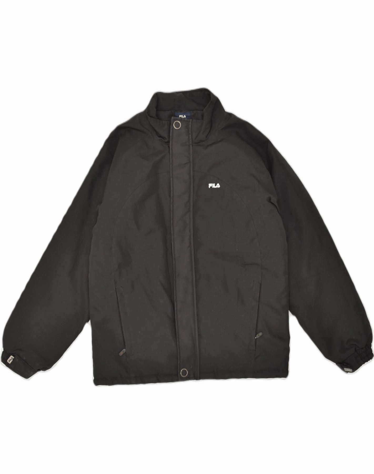 FILA Boys Windbreaker Jacket 15-16 Years XL Black Polyester Thermal regulation