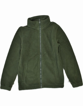 Non Bulky Silhouette Patched MOUNTAIN WAREHOUSE Boys Fleece Jacket 7-8 Years Green Polyester