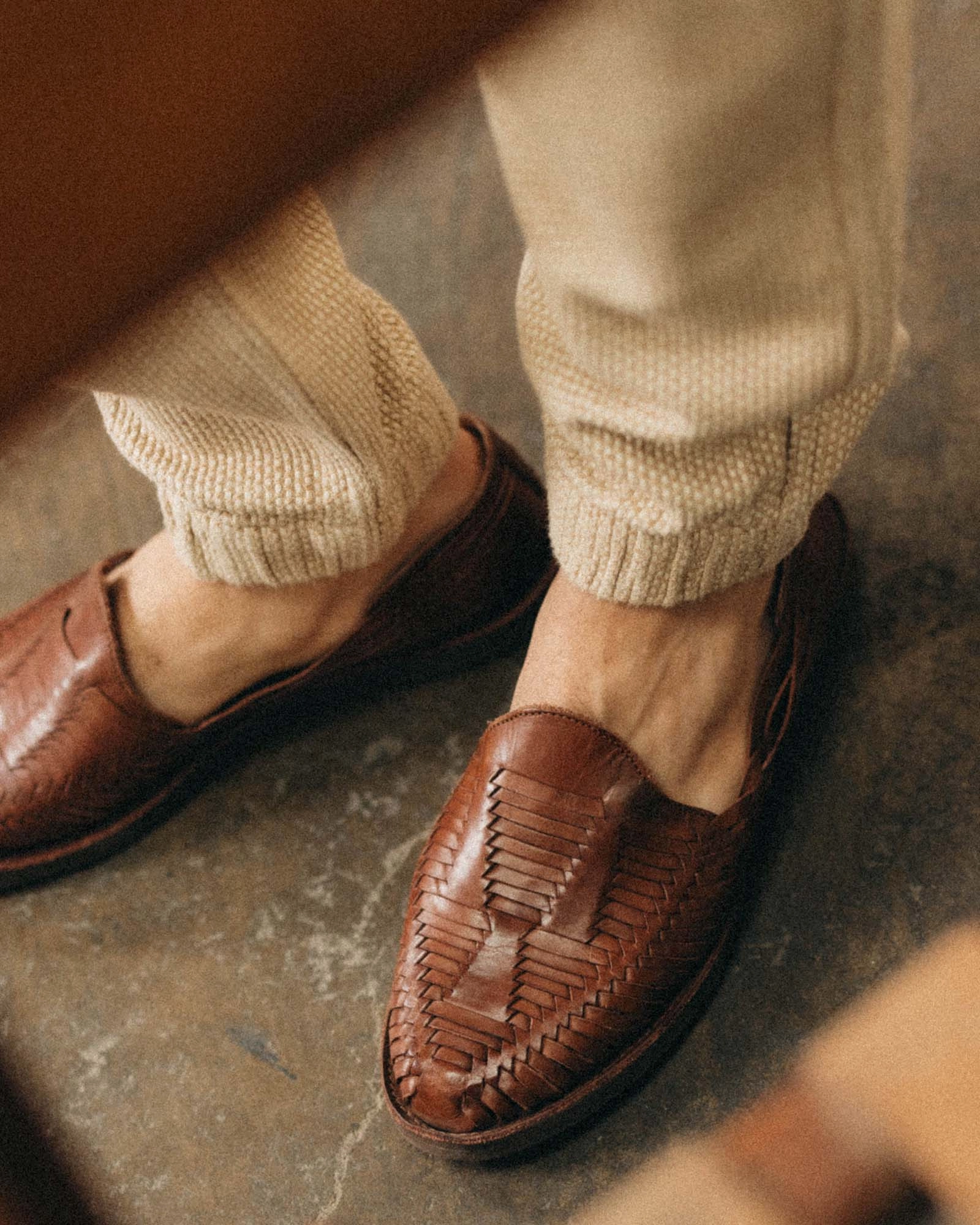 Tagless Labeling The Apres Pant in Natural Sashiko