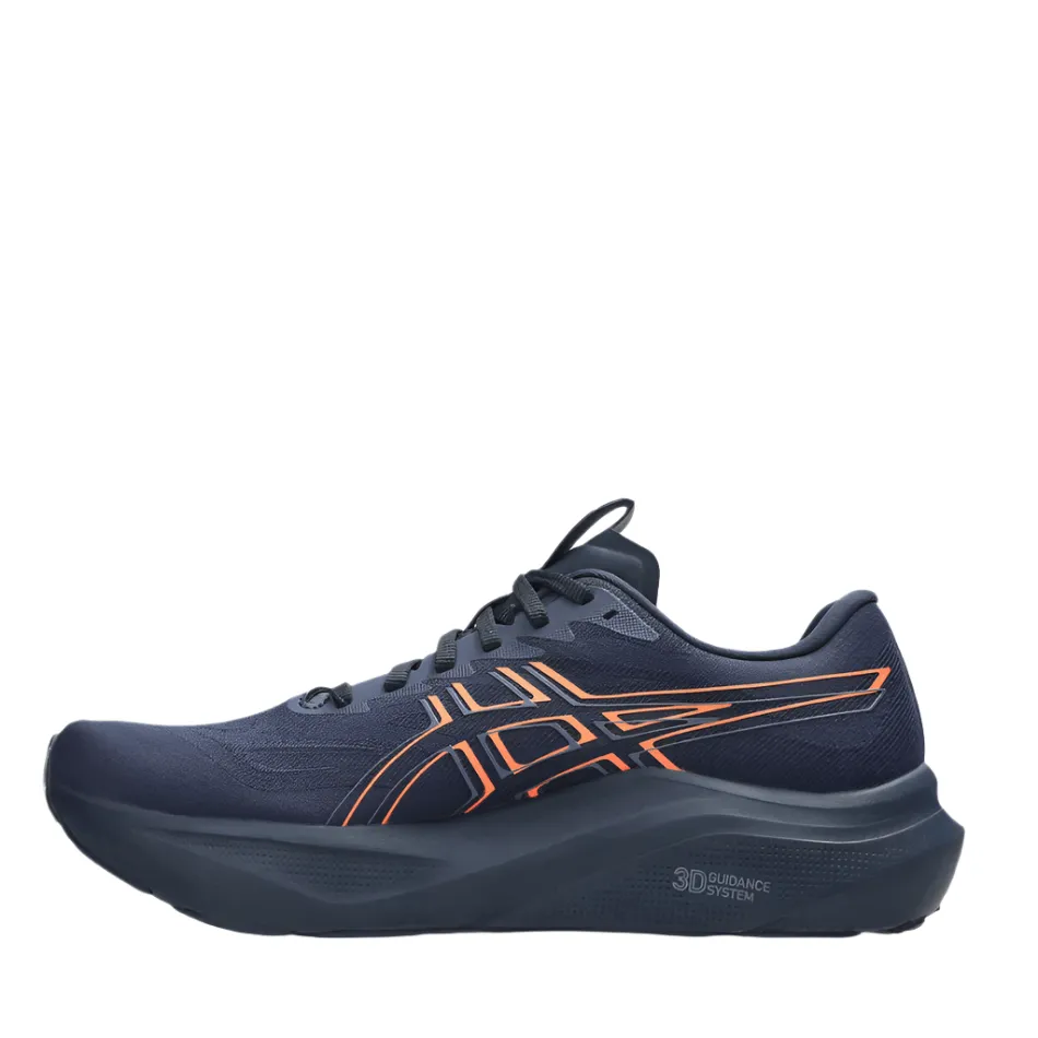 Ventilated Mesh lightweight design shoes ASICS Men's GT-2000 v14 Running Shoes in Midnight/Vivid Coral AW25