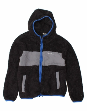 Attention Cool Touch EDDIE BAUER Boys Fleece Jacket 10-11 Years Medium  Black Colourblock