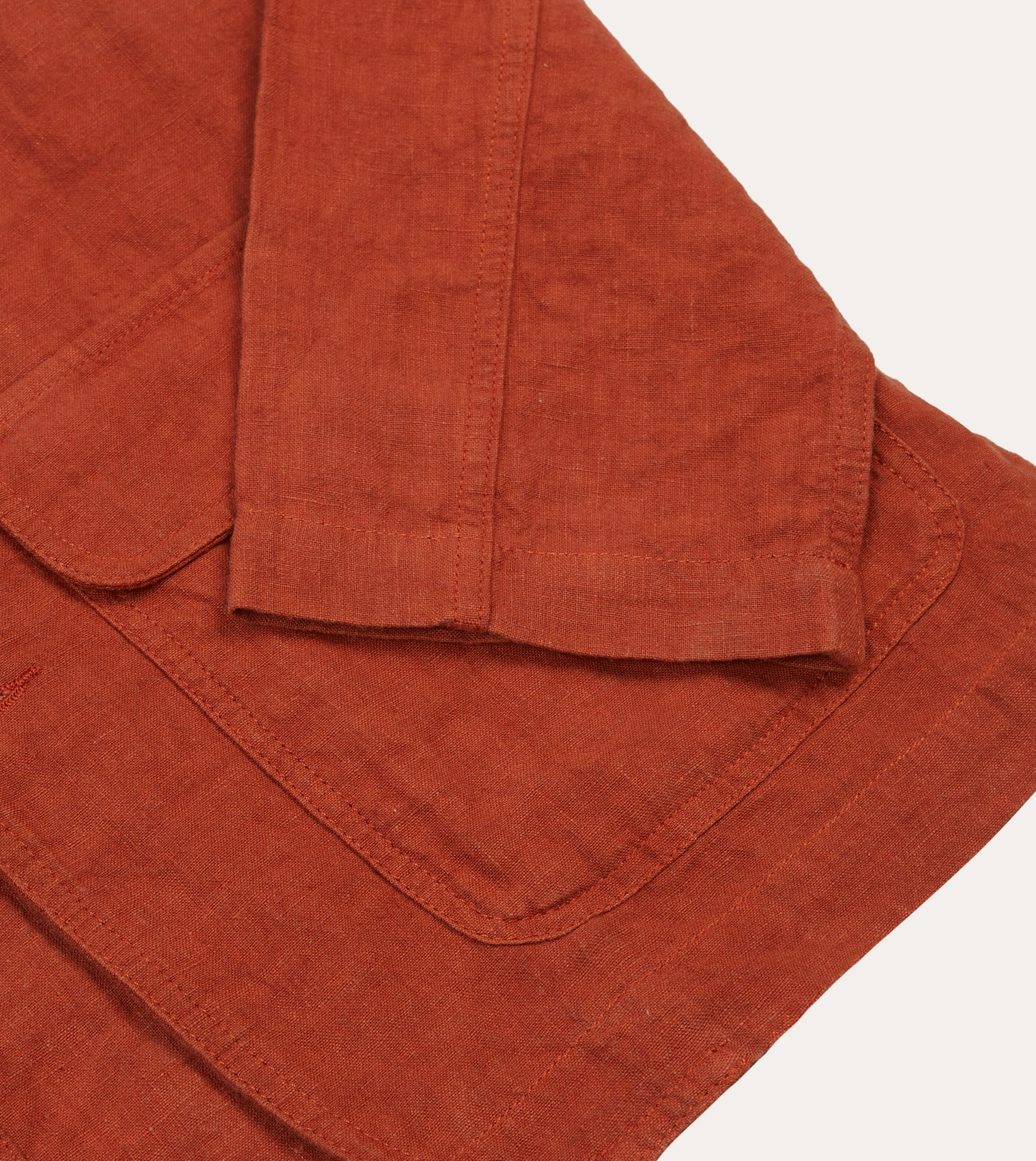 Modern Outerwear car Rust Linen Forestiere Jacket