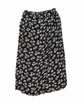 All Day S.OLIVER Girls Maxi Wrap Skirt 11-12 Years W30  Navy Blue Floral Viscose