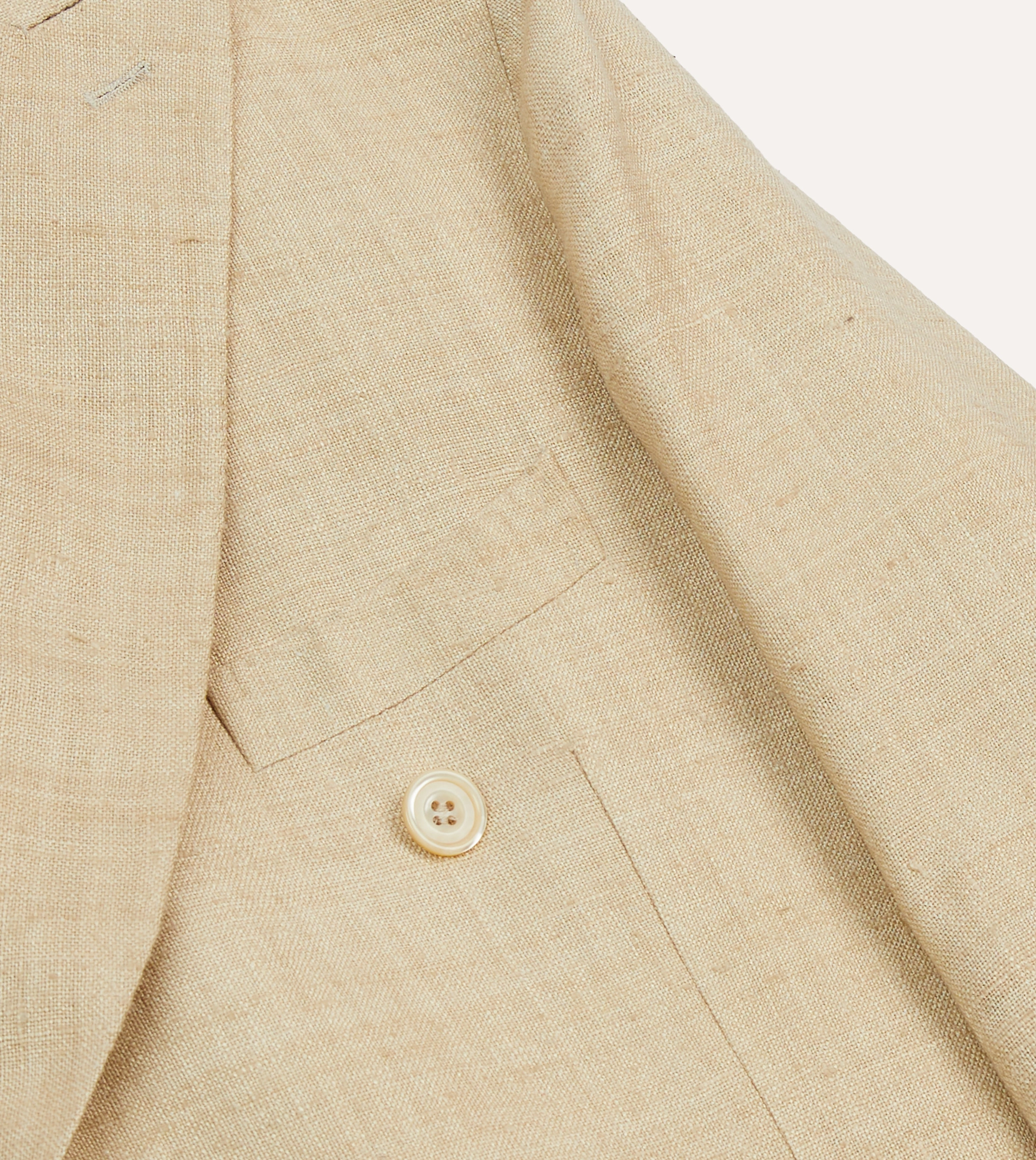 Business Chic Sand Tussah Silk Double-Breasted Tailored Jacket