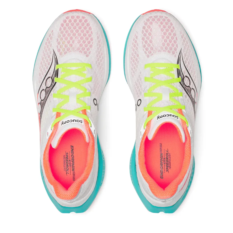 adventure - themed shoes Neutral Platform Saucony Men's Endorphin Speed 5 Running Shoes in White/Mutant AW25