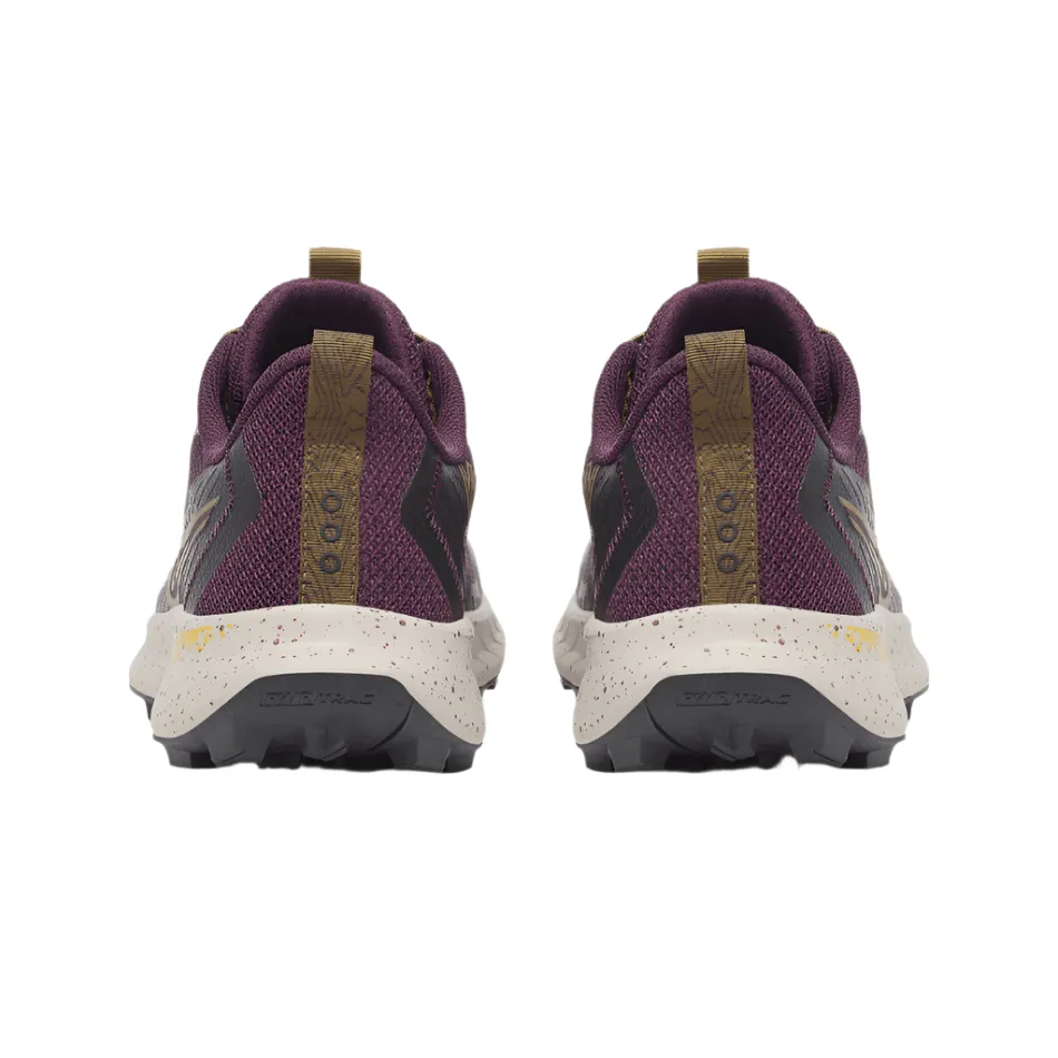 hook and loop closure Joint Health Saucony Men's Peregrine 15 Trail Running Shoes in Wine/Kodiak AW25