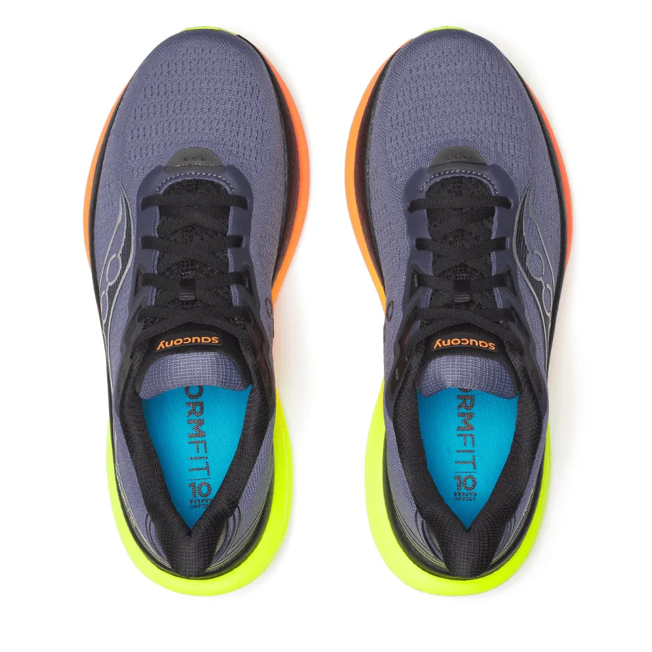 Quick - dry shoes Stretchable Fabric Saucony Men's Triumph 23 Running Shoes in Shadow/Vizi AW25
